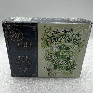Harry Potter Floo Powder Speak Clearly 200 Piece Puzzle  - New Sealed USAOPOLY